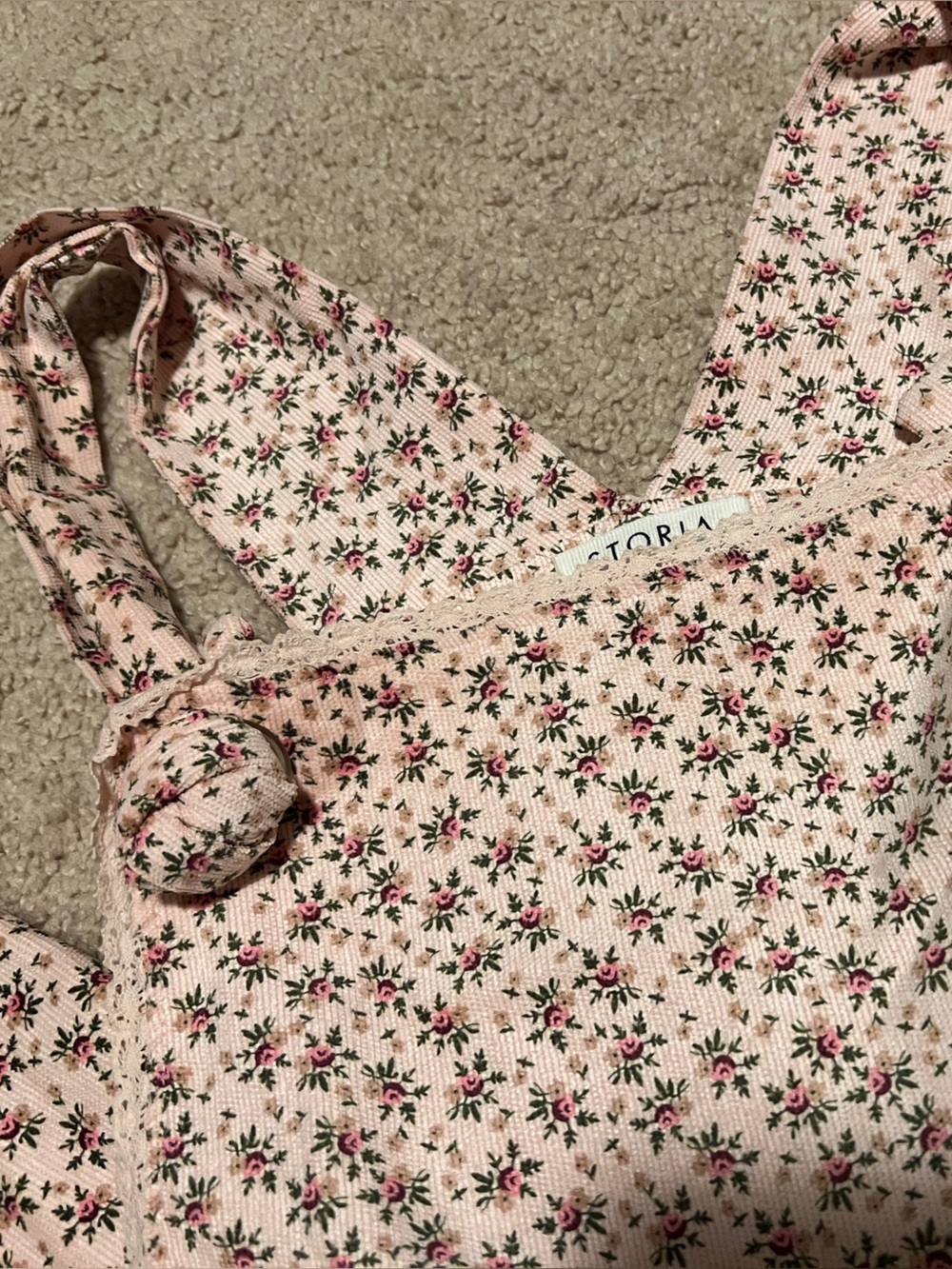 Storia Pink Floral Overalls - Picture 2 of 7
